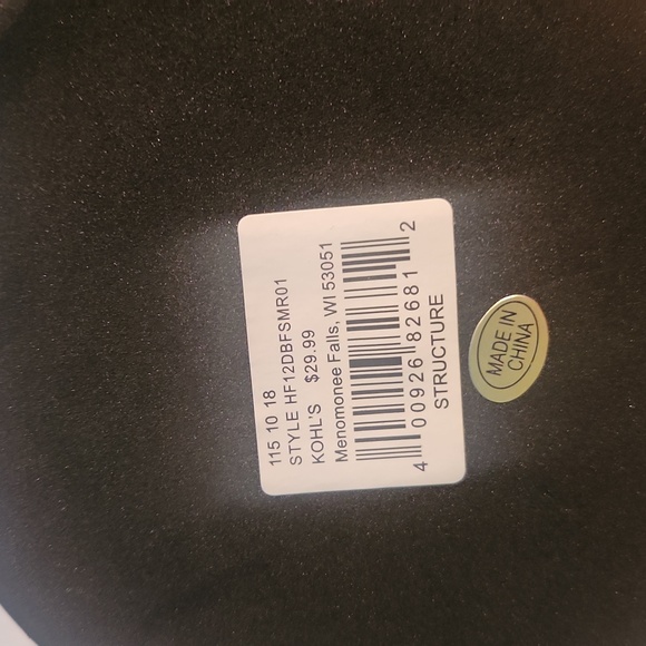 Double-sided vanity mirror, one side magnified.  Silver frame - Picture 3 of 4